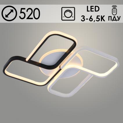 Люстра K38521 WH+BK белый/черный LED 96W+28W 3000K-6500K ПДУ диммер d520, KK24